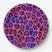 Roze en Paarse leopard Fur Spots Pattern