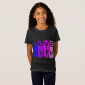 Roze en Paarse liefde Rhythmic Gymnastiek T-shirt (Voorkant volledig)