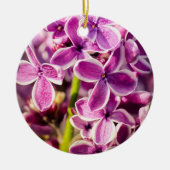 Roze en Paarse Lila ventilator Keramisch Ornament (Voorkant)