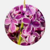 Roze en Paarse Lila ventilator Keramisch Ornament (Achterkant)