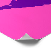 Roze en Paarse lipstick Kiss Poster (Hoek)