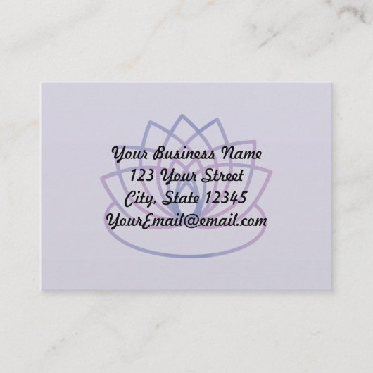 Roze en Paarse Lotus Business Information Card Klantenkaartje (Voorkant)