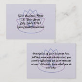 Roze en Paarse Lotus Business Information Card Klantenkaartje (Voorkant / Achterkant)