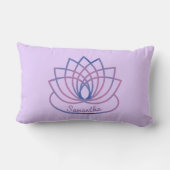 Roze en Paarse Lotus Flower Kussen (Achterkant)