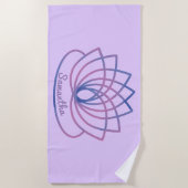 Roze en Paarse Lotus Flower Strandlaken (Voorkant)