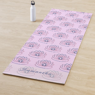 roze en Paarse Lotus Flower Yogamat