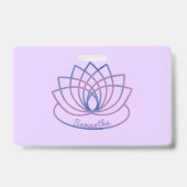 Roze en paarse lotusbloem badge (Achterkant)