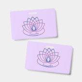 Roze en paarse lotusbloem badge (Voor- en achterkant)