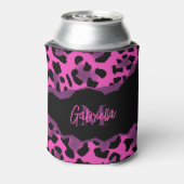 Roze en Paarse luipaard afdrukken Blikjeskoeler (Blikje Achterkant)