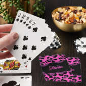 Roze en Paarse luipaard afdrukken Pokerkaarten (Insitu)