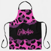 Roze en Paarse luipaard afdrukken Schort (Voorkant)