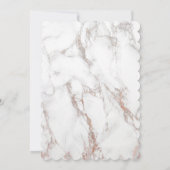 Roze en Paarse Magnolia's op Marble Easter Brunch Kaart (Achterkant)