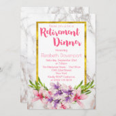 Roze en Paarse Magnolia's Pensioendiner Kaart (Voorkant / Achterkant)