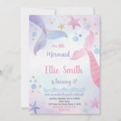 Roze en Paarse mails met Zeemeermin Kaart (Voorkant)