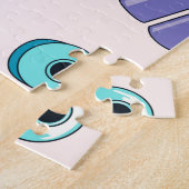 Roze en Paarse make-up Cosmetisch patroon Legpuzzel (Zijkant)