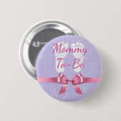 Roze en Paarse mama om Baby shower Button te zijn (Voorkant /achterkant)