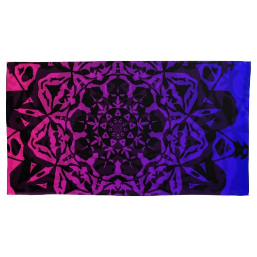 roze en paarse Mandala bloem Kussensloop (Voorkant)