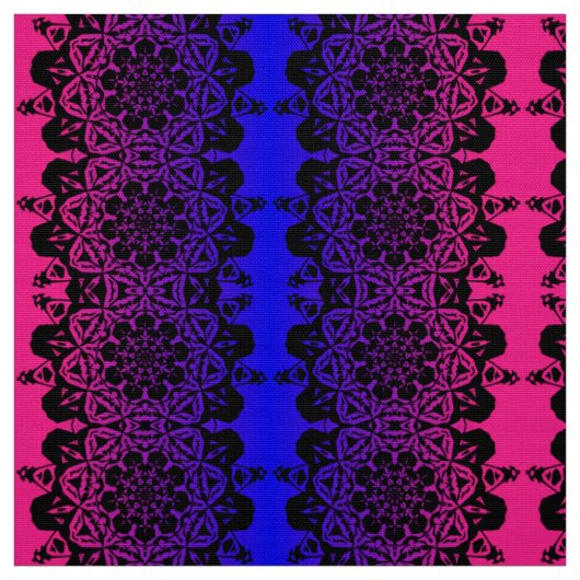 roze en paarse Mandala bloem Stof (Swatch)