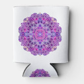 Roze en Paarse Mandala Pattern Blikjeskoeler (Voorkant)