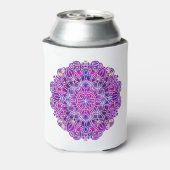 Roze en Paarse Mandala Pattern Blikjeskoeler (Blikje Achterkant)