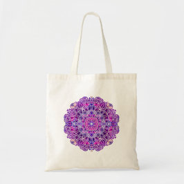 Roze en Paarse Mandala Pattern Tote Bag