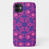 Roze en Paarse Mandela Ronde Snowflakes Case-Mate iPhone Case (Achterkant)