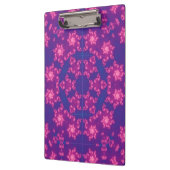 Roze en Paarse Mandela Ronde Snowflakes Klembord (Links)