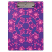 Roze en Paarse Mandela Ronde Snowflakes Klembord (Voorkant)