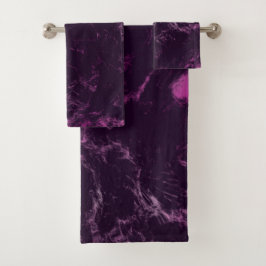 roze en paarse Marmer abstract Bad Handdoek