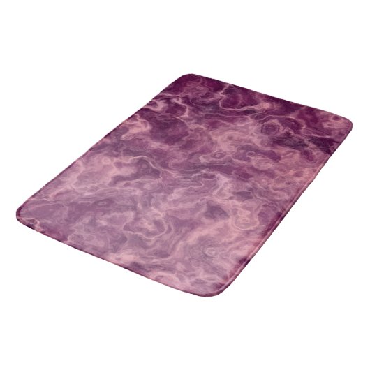 roze en Paarse Marmer abstract Badmat (Gekanteld)