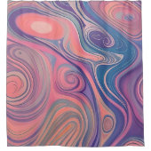 Roze en paarse marmer douchegordijn (Voorkant)