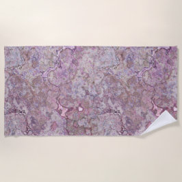 Roze en Paarse marmer Strandlaken