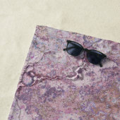 Roze en Paarse marmer Strandlaken (In situ)