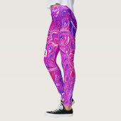 Roze en Paarse marmer Swirls Leggings (Links)