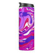 Roze en Paarse marmer Swirls Thermosbeker (Geroteerd rechts)