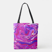 Roze en Paarse marmer Swirls Tote Bag (Achterkant)