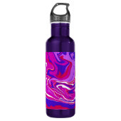 Roze en Paarse marmer Swirls Waterfles (Voorkant)