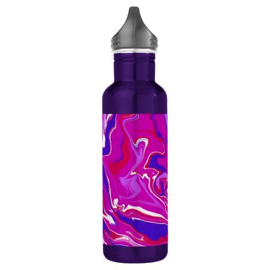 Roze en Paarse marmer Swirls Waterfles (Links)