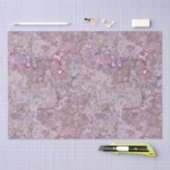 Roze en Paarse marmer Tissuepapier (Craft)