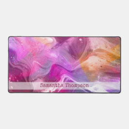 Roze en Paarse Marmeren Galaxy Naam Bureaumat