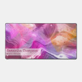 Roze en Paarse Marmeren Naam en Beroep Bureaumat (Voorkant)