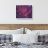 Roze en paarse meerkleurig  canvas afdruk (Insitu (Slaapkamer))