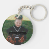 Roze en Paarse Megaphones Cheerleader Foto Sleutelhanger (Achterkant)