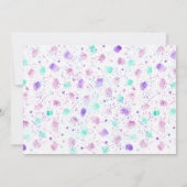 Roze en Paarse meisjesdag Kaart (Achterkant)