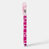 Roze en paarse Mod-bloemen iPhone Hoesje (Linkerkant)