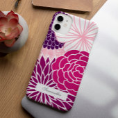 Roze en paarse Mod-bloemen iPhone Hoesje