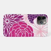 Roze en Paarse Mod Floral Case-Mate iPhone Case (Achterkant (horizontaal))