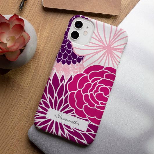 Roze en Paarse Mod Floral Case-Mate iPhone Case