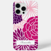 Roze en Paarse Mod Floral Case-Mate iPhone Case (Achterkant)