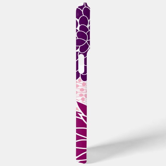 Roze en Paarse Mod Floral Case-Mate iPhone Case (Achterkant / Rechts)